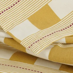 Tafelkleed block oker - l250xb140cm