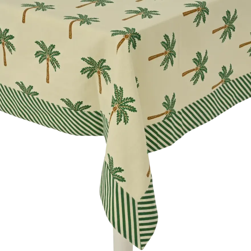 Tafelkleed katoen palmbomen 140x180 cm
