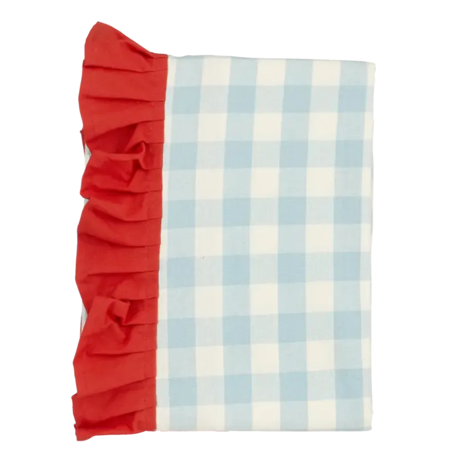 Tafelkleed ruit licht blauw - l180xb130cm