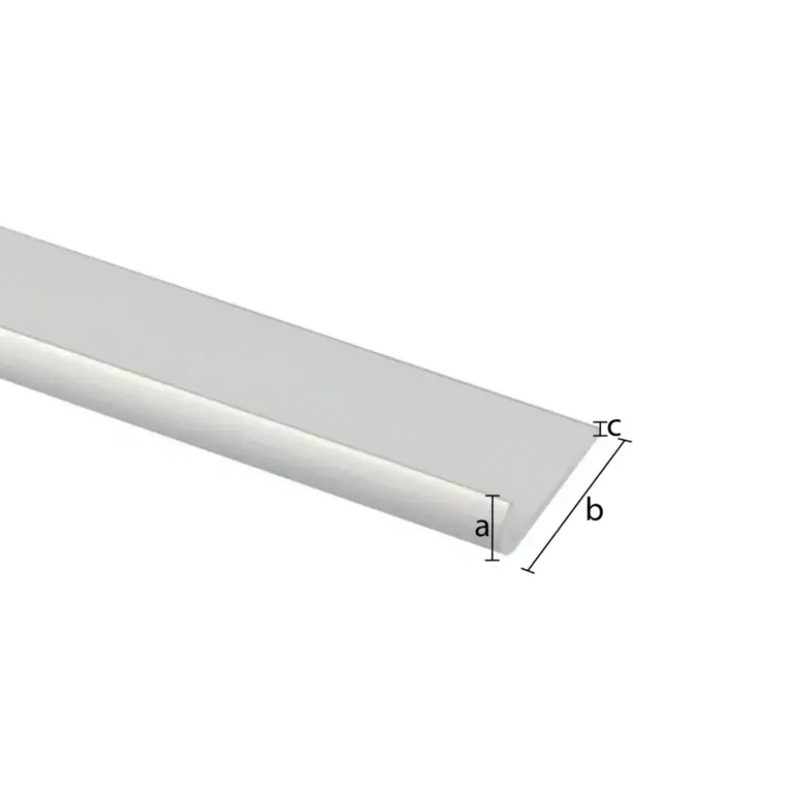 Tafelrand aluminium mat zilver 18x1000x1,5mm