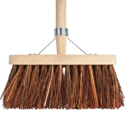 Talen Tools bezem natuurvezel 28 cm met steel 140 cm