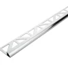 Tegelprofiel kwartrond aluminium zilver Glans 10 mm 300 cm