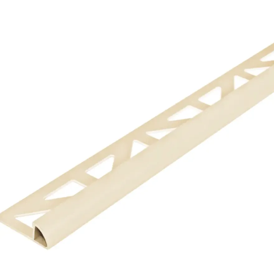 Tegelprofiel kwartrond PVC jasmijn 8 mm 300 cm