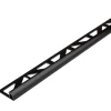 Tegelprofiel kwartrond PVC zwart 10 mm 300 cm