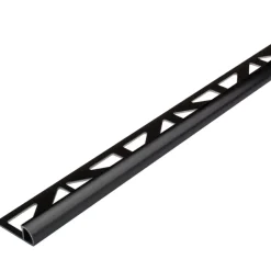 Tegelprofiel kwartrond PVC zwart 8 mm 300 cm