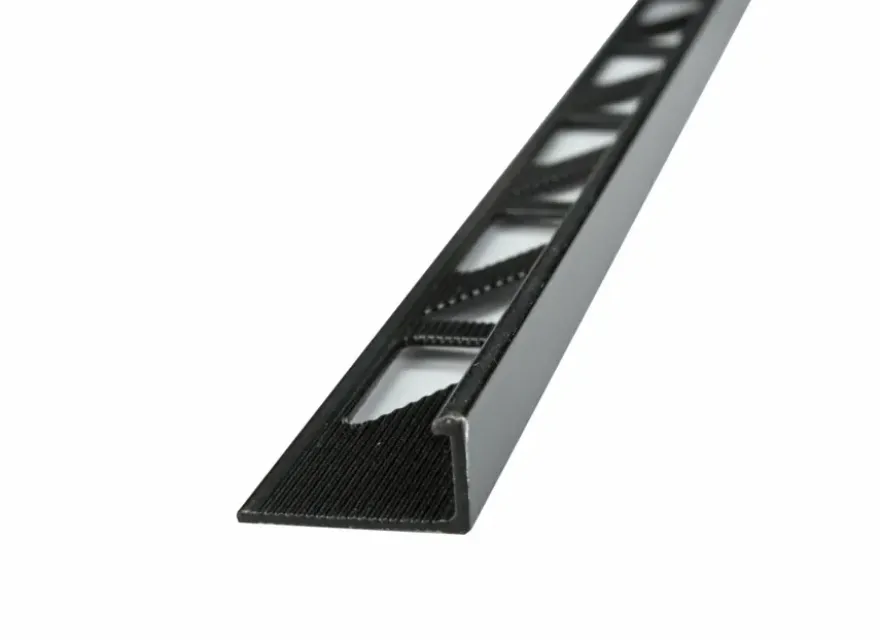 Tegelprofiel recht zwart kunststof 12,5 mm 270 cm