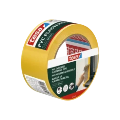 Tesa bepleisteringstape PVC geel reliëf 50 mm x 33 m