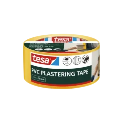 Tesa bepleisteringstape PVC geel reliëf 50 mm x 33 m
