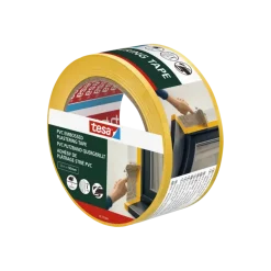 Tesa bepleisteringstape PVC geel reliëf 50 mm x 33 m