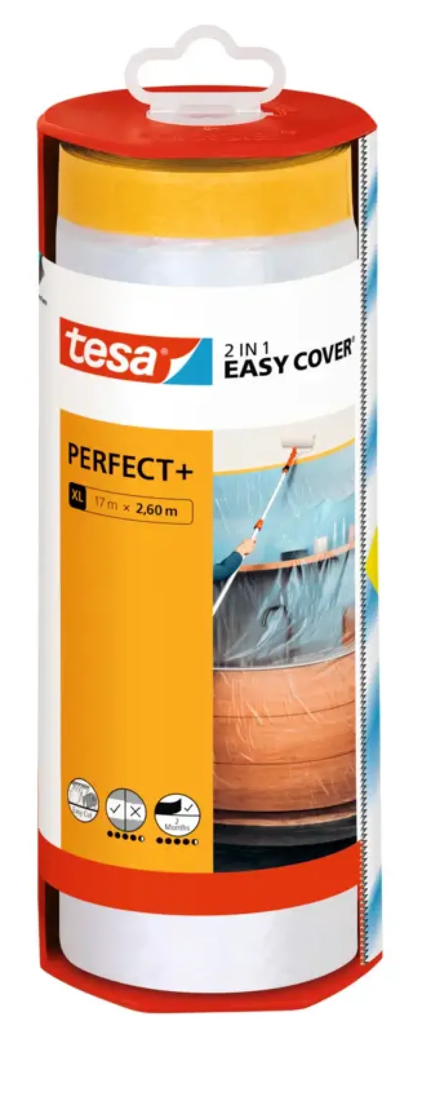 Tesa Easy Cover Perfect+ afdekfolie in dispenser 17mx2,6m
