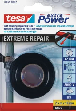 Tesa Extra Power Extreme Repair tape zwart 19 mm x 2,5 m