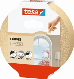 Tesa flexibele afplakband voor rondingen 38 mm x 25 m