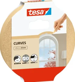 Tesa flexibele afplakband voor rondingen 25 mm x 25 m