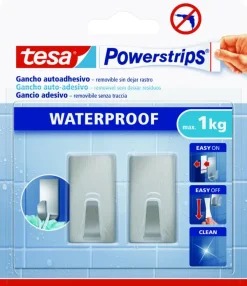 Tesa Haak Powerstrip rechthoekig S Metaal - 2 stuks