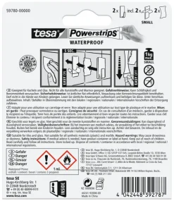 Tesa Haak Powerstrip rechthoekig S Metaal - 2 stuks