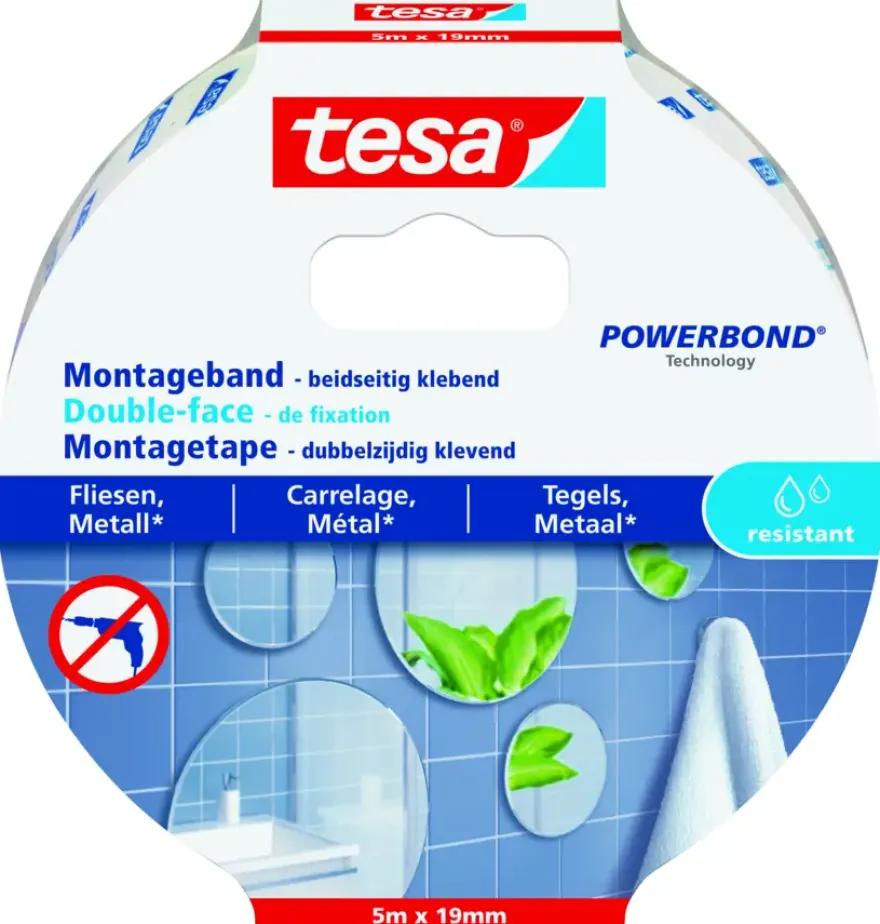 Tesa Montagetape voor Tegels & Metaal