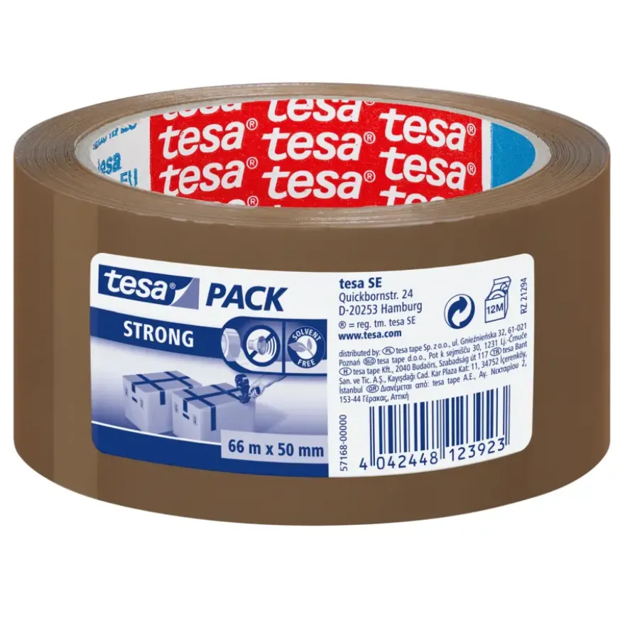 Tesa Pack Strong verpakkingstape bruin 66 m x 50 mm