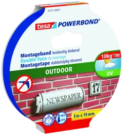 Tesa Powerbond Outdoor montagetape groen 5 m x 19 mm