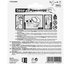 Tesa powerstrip haak trend wit 3 stuks