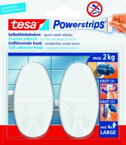 Tesa Powerstrips haak groot ovaal 2 stuks
