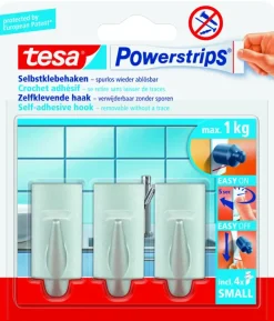Tesa Powerstrips haak mat chroom 3 stuks