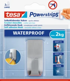 Tesa Powerstrips waterproof haak rvs
