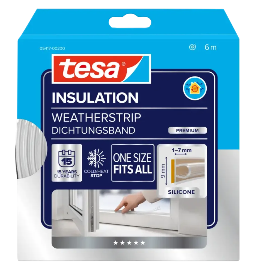 Tesa Premium Tochtband O-profiel zelfklevend transparant 6m