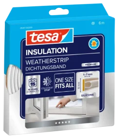 Tesa Premium Tochtband O-profiel zelfklevend transparant 6m