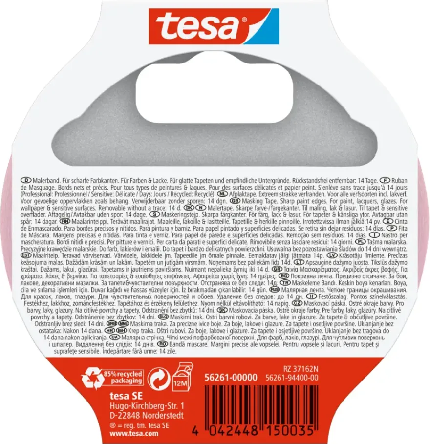 Tesa Professional Sensitive schilderstape roze 38 mm x 25 m