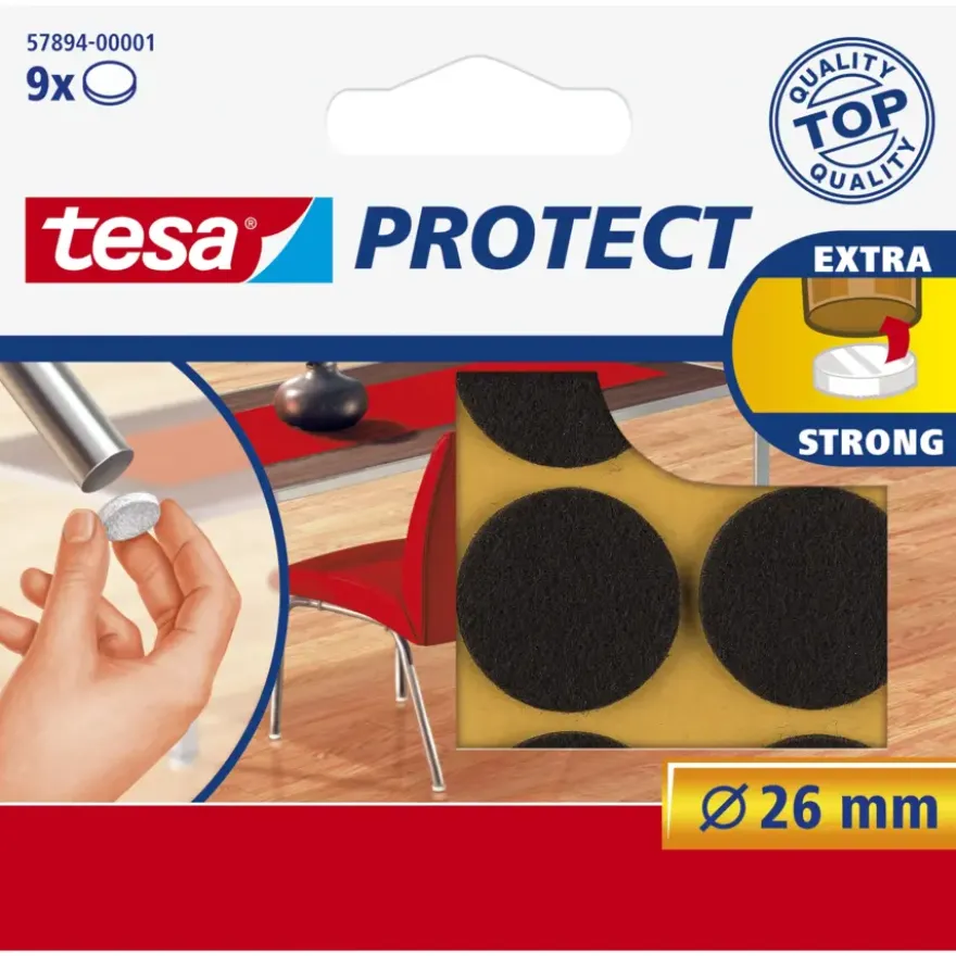 Tesa Protect vilt 26mm bruin 9 stuks
