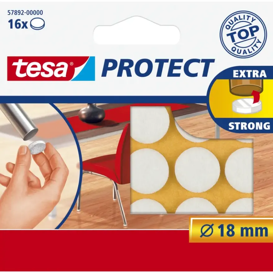 Tesa Protect vilt 18mm wit 16 stuks
