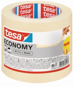 Tesa schilderstape universeel beige 50 m x 30 mm (3 stuks)