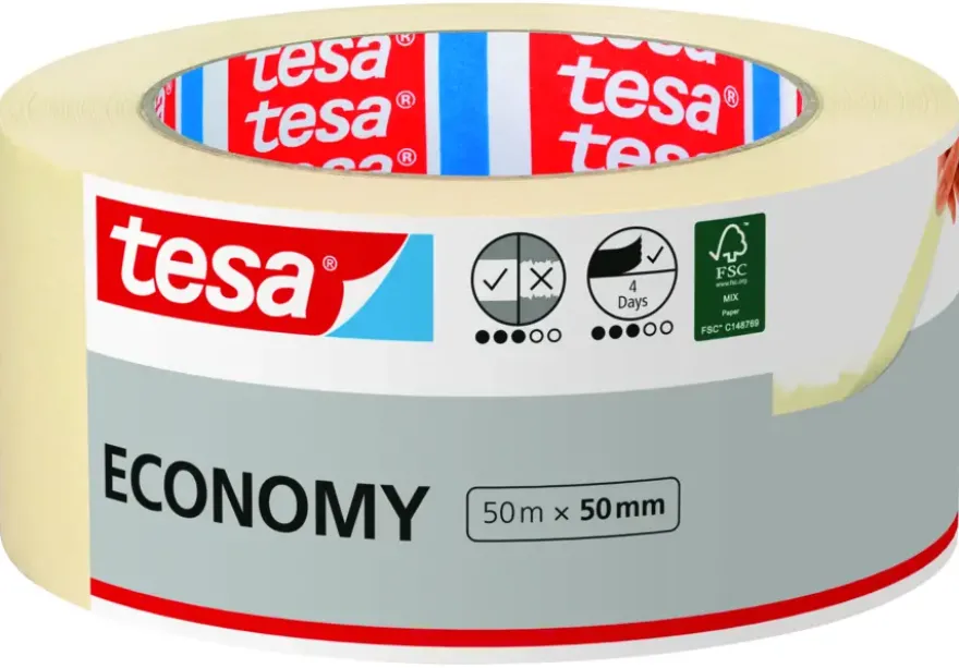 Tesa schilderstape universeel beige 50 mm x 50 m