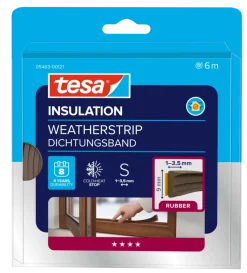 Tesa Tochtband E-profiel zelfklevend bruin 6m