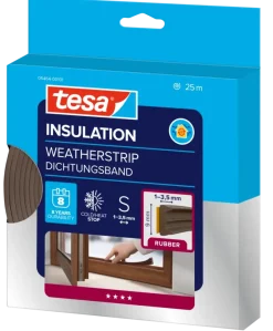Tesa Tochtband E-profiel zelfklevend bruin 25m