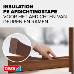 Tesa Tochtband I-profiel zelfklevend bruin 6m
