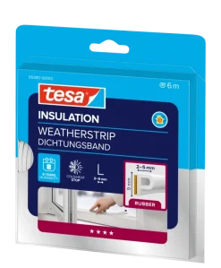 Tesa Tochtband P-profiel zelfklevend wit 6m