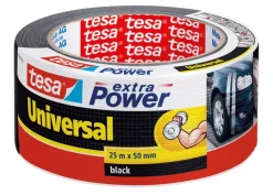 Tesa Universal Extra Power tape zwart 50 mm x 25 m