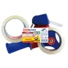 Tesa verpakkingstape 2 rollen met afroller 50 mm x 66 m