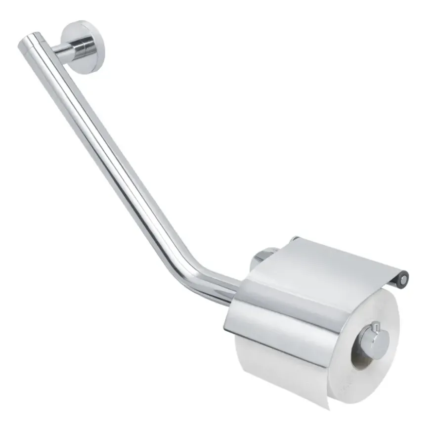 Tiger Boston Comfort en Safety toiletrolhouder met steun links chroom