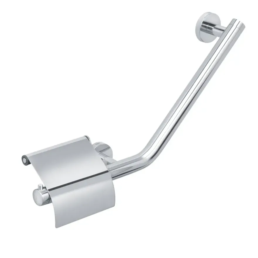 Tiger Boston Comfort en Safety toiletrolhouder met steun rechts chroom