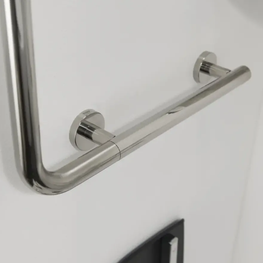 Tiger Boston comfort & safety veiligheidsgreep 90° links glanzend RVS