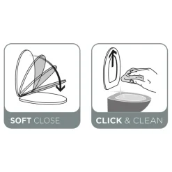Tiger Boston wc bril wit/RVS met softclose en quick release