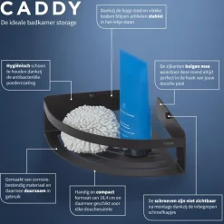 Tiger Caddy Hoekkorf Zwart RVS