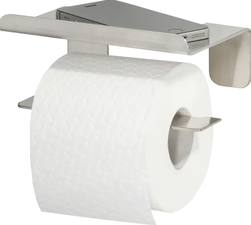Tiger Colar toiletrolhouder met plateau RVS