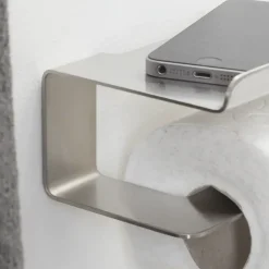 Tiger Colar toiletrolhouder met plateau RVS