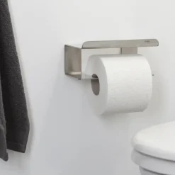 Tiger Colar toiletrolhouder met plateau RVS
