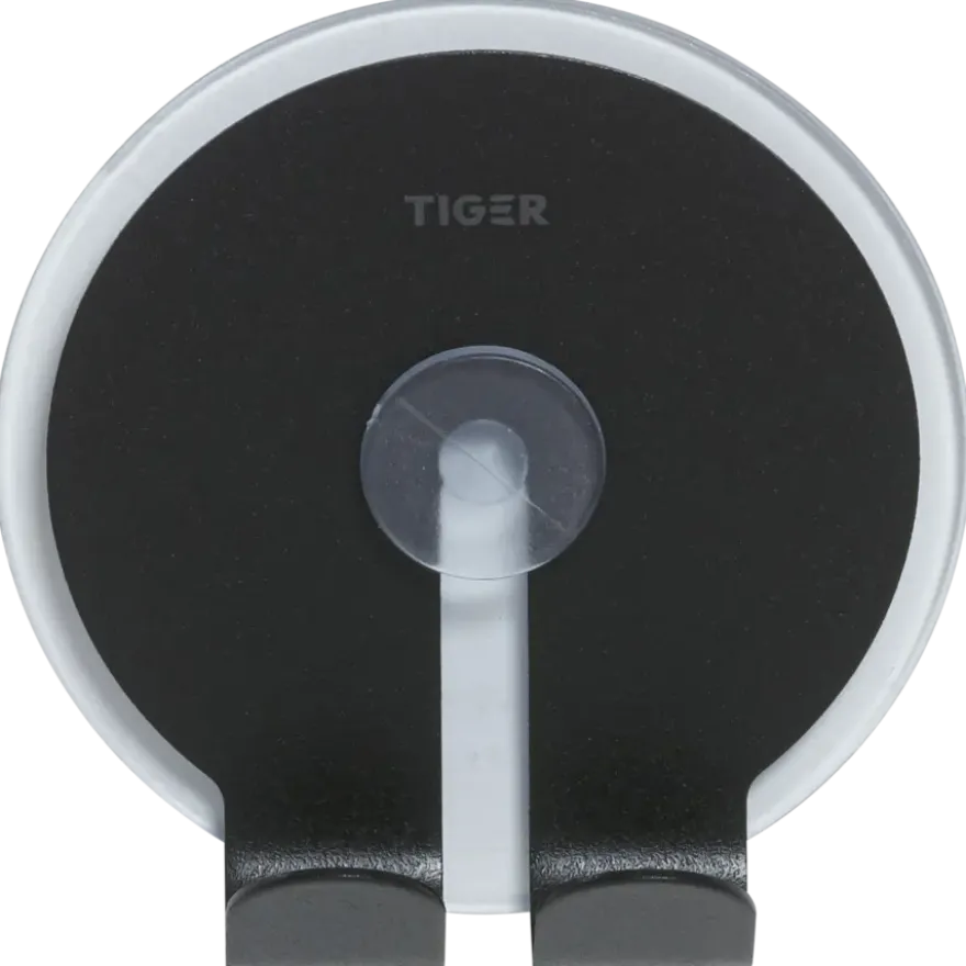 Tiger dubbele zuignap-haak Twin transparant/zwart