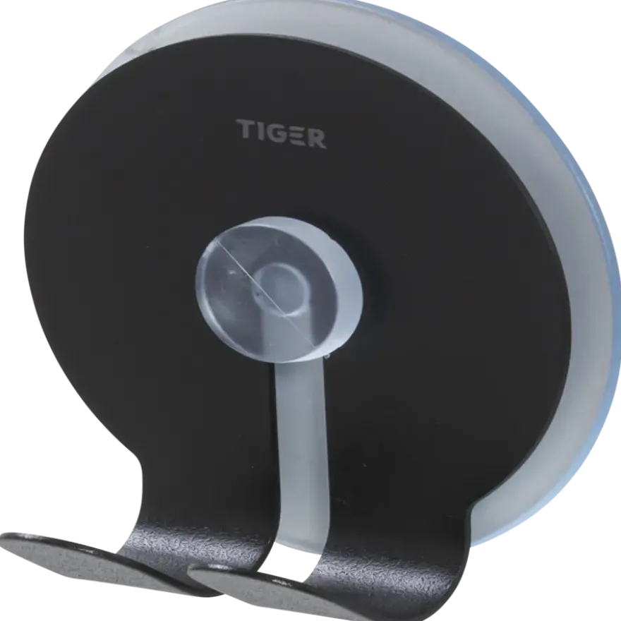 Tiger dubbele zuignap-haak Twin transparant/zwart