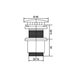 Tiger fonteinplug open in inox 5/4"